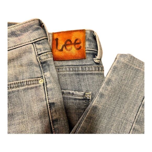 LEE Y2K Vintage Jeans Front Seam Light Wash Relaxed Zip Levi’s Pants Women 10 - Picture 4 of 9